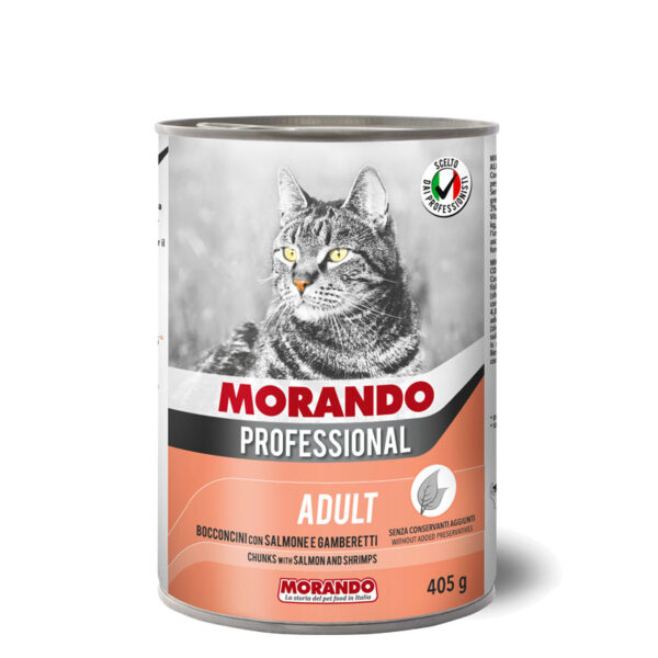 КУСОЧКИ ЛОСОСЯ И КРЕВЕТОК ДЛЯ КОШЕК MIGLIOR GATTO SALMONE 405Г