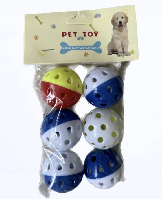 6-132 Игрушка для кошек шарики погремушки (6шт) 4,3cm