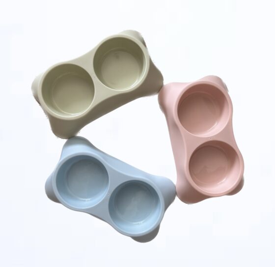 Миска Двойная пластик 28*16*5 cm