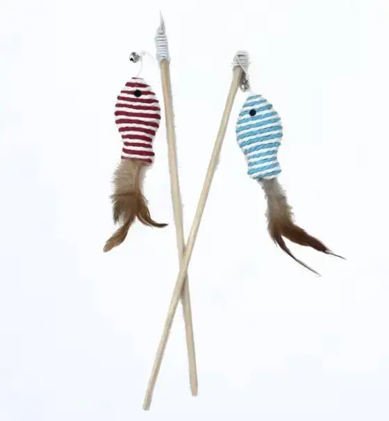 7-36 Удочка деревянная с рыбкой