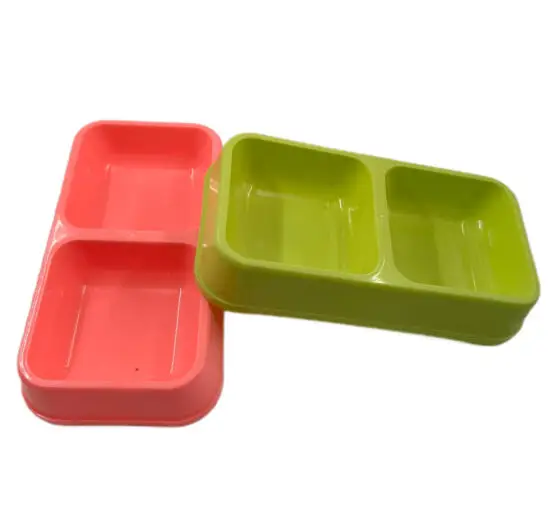 Миска Двойная Пластик