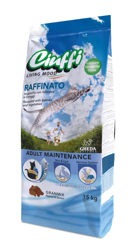 СУХОЙ КОРМ ДЛЯ СТЕРИЛИЗОВАННЫХ КОШЕК С РЫБОЙ CIUFFI RAFFINATO 15KG