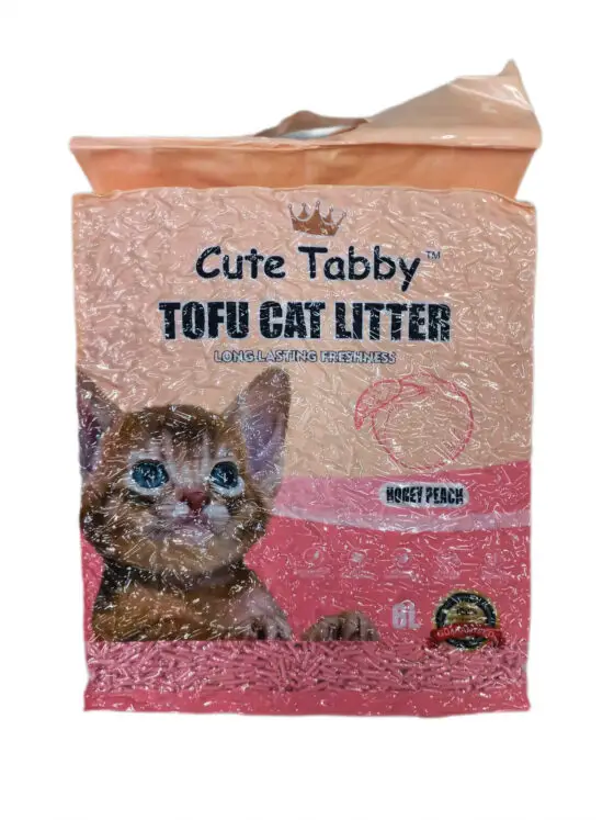 Соевый наполнитель для кошачьего туалета Tofu cat litter HONEY PEACH (персик) 6l