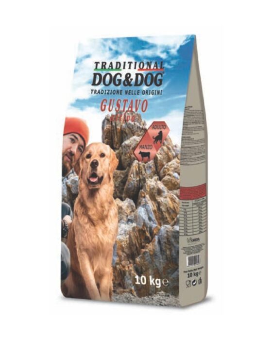 Hrana pentru caini Dog&Dog Traditional Attivo Manzo (vita) 10kg
