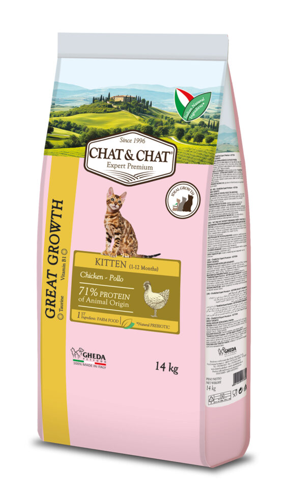 GHEDA hrana pentru pisici Chat&Chat Expert KITTEN 14kg