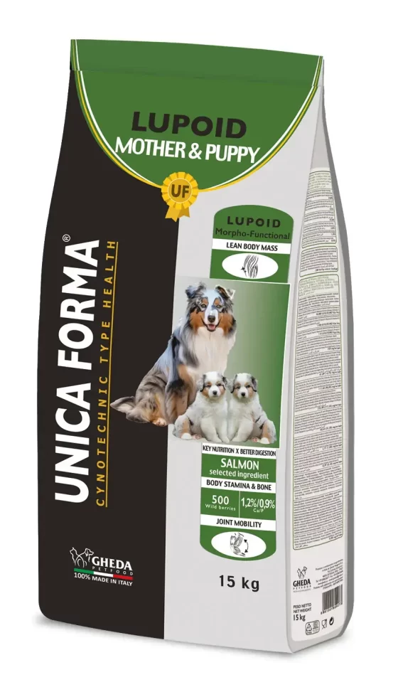 Hrana pentru caini  Unica Forma  LUPOID Mother & Puppy ( cu somon)15kg