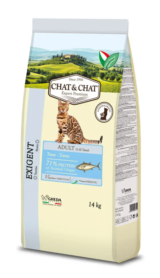 GHEDA сухой корм для кошек CHAT&CHAT  Expert ADULT Tuna  (Тунец)14kg