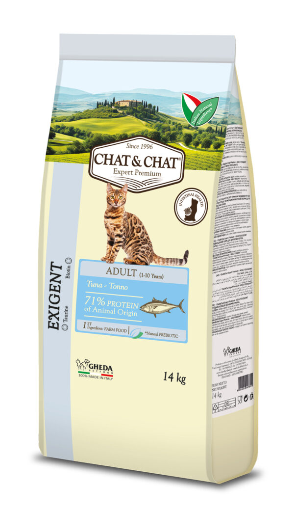 GHEDA hrana pentru pisici CHAT&CHAT Expert ADULT Tuna  (Ton)14kg