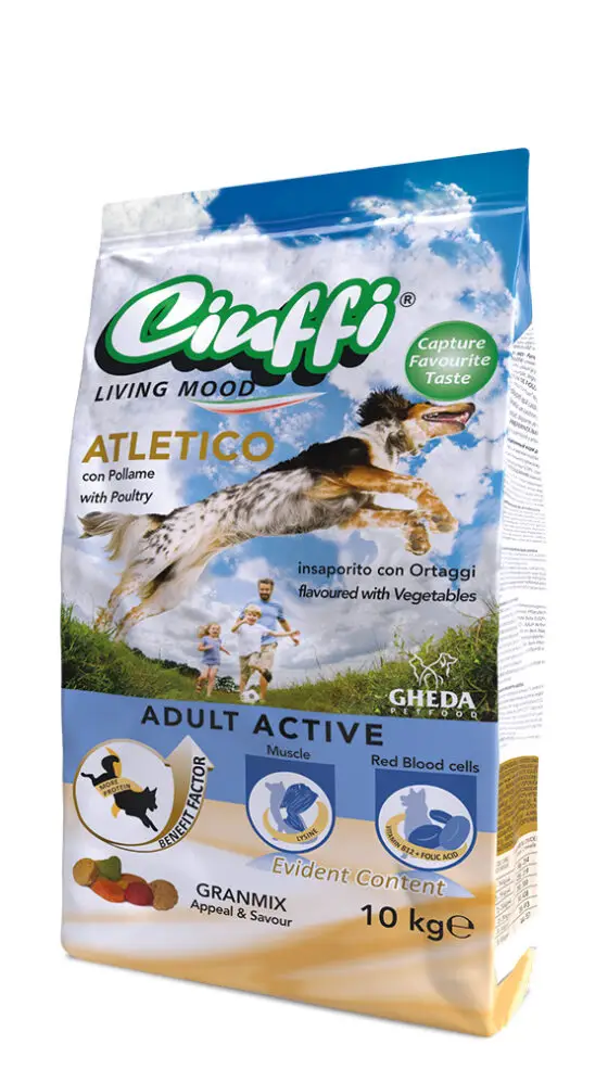 GHEDA  сухой корм для собак  CIUFFI ATLETICO (курица) 10КГ