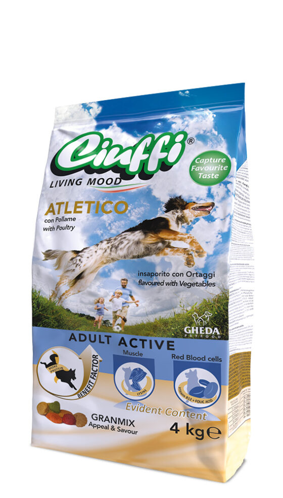GHEDA hrana pentru caini CIUFFI ATLETICO (gaina) 4kg