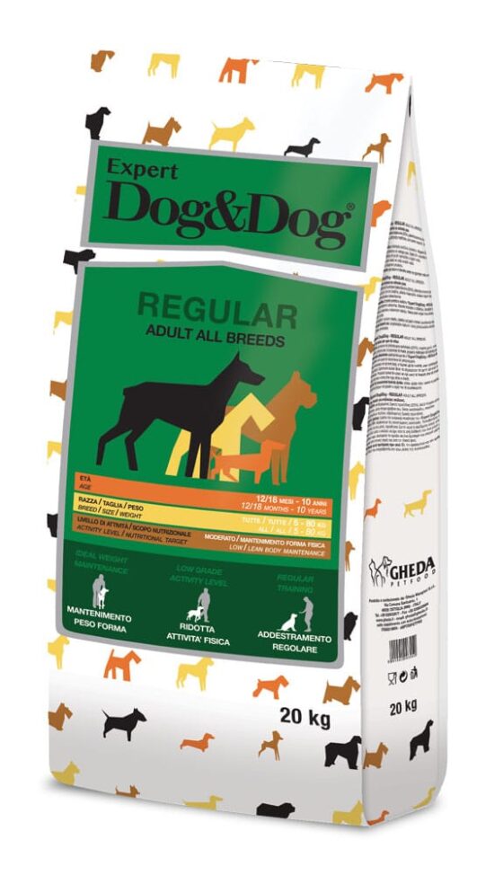 Hrană uscată pentru câini cu activitate redusă DOG&DOG EXPERT REGULAR 20KG