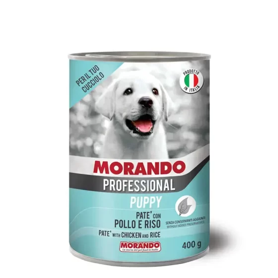 Влажный корм для щенков Morando Bocconcini Cane Pate PUPPY Pol Riso (курица с рисом)400g