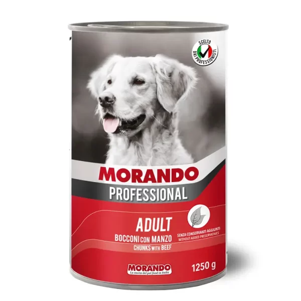 Hrană umedă pentru caini Morando Bocconcini  Cane Manzo (cu carne de vita) 1250g