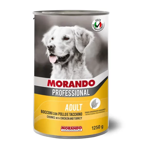 Влажный корм для собак Morando Bocconcini  Cane  Pollo Tacchino (курица)1250g