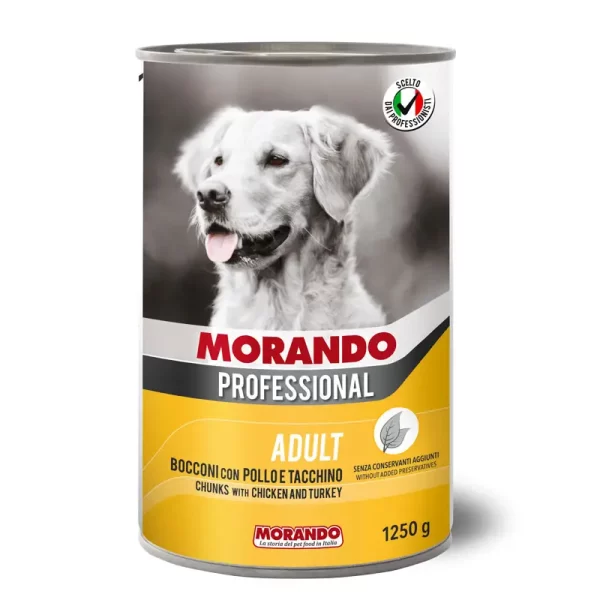 Влажный корм для собак Morando Bocconcini  Cane  Pollo Tacchino (курица)1250g