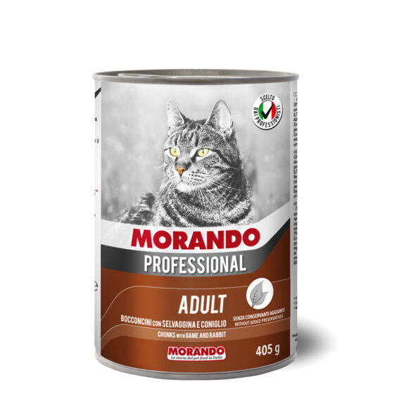 Влажный корм для кошек MORANDO Professional Gatto Selvaggina Coniglio (кролик) 405гр