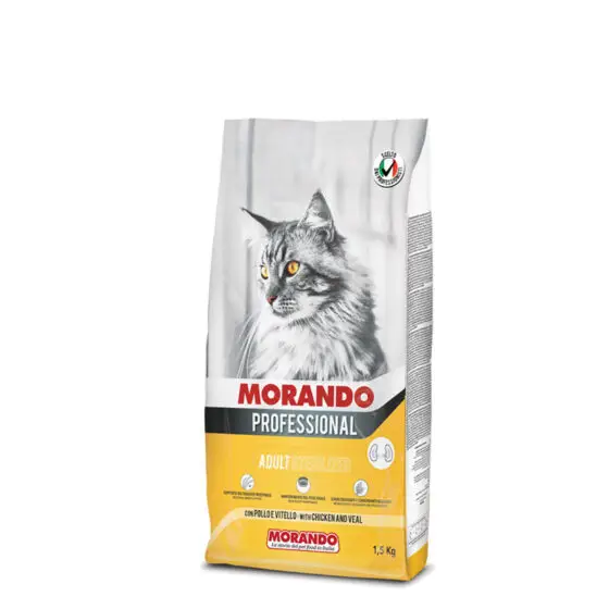 MORANDO сухой корм для кошек Morando Gatto Adult Sterilized Pollo Vitello (курица с говядиной)1,5kg