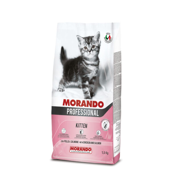 Сухой корм для котят Morando Professional Kitten con Pollo / Salmone (курица/лосось)1,5 кг