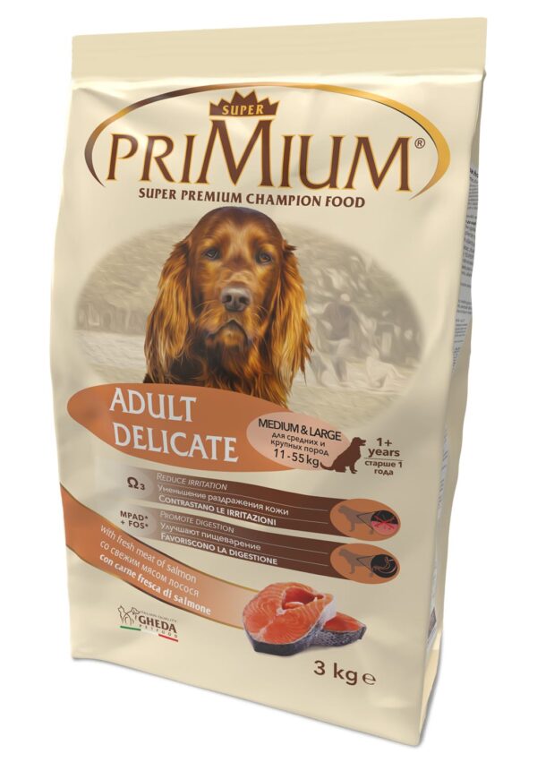Hrana pentru caini Primium Adulto Delicato SALMON 3kg