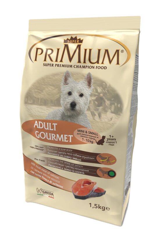 Hrana pentru caini  Primium ADULT GOURMET SALMON 1,5kg