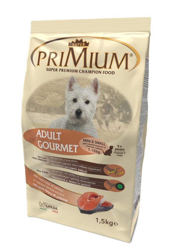 Hrana pentru caini  Primium ADULT GOURMET SALMON 1,5kg
