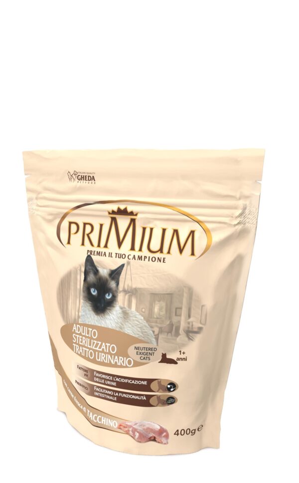 Gheda hrana pentru pisici  Primium Adulto Sterilizzato Urinario (cu carne de curcan) 400g