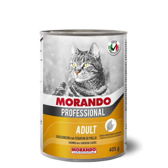 Влажный корм для кошек MORANDO Professional Gatto Fegatini di Pollo  (куриная печень) 405гр