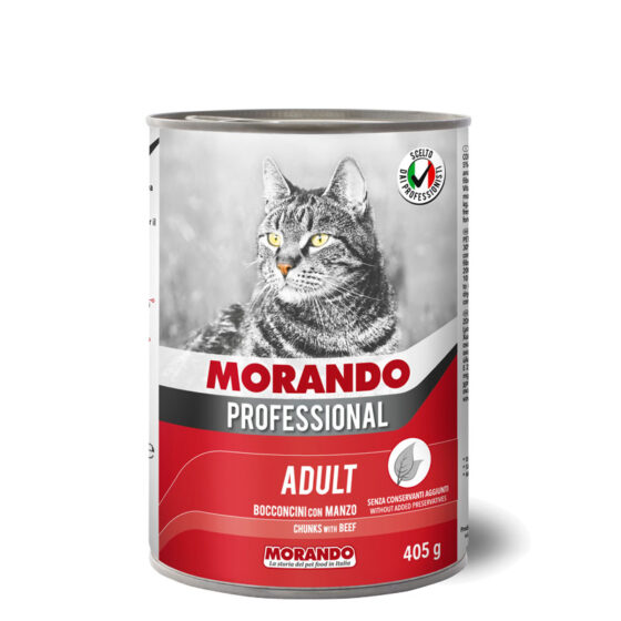 Влажный корм для кошек MORANDO Professional Gatto Manzo  (говядина) 405гр