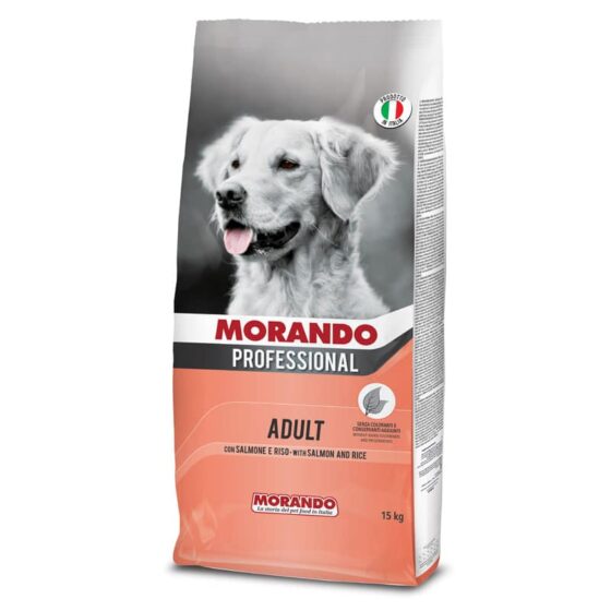 Сухой корм для собак Morando Cane crocc con SALMON E RISO (лосось с рисом) 15kg