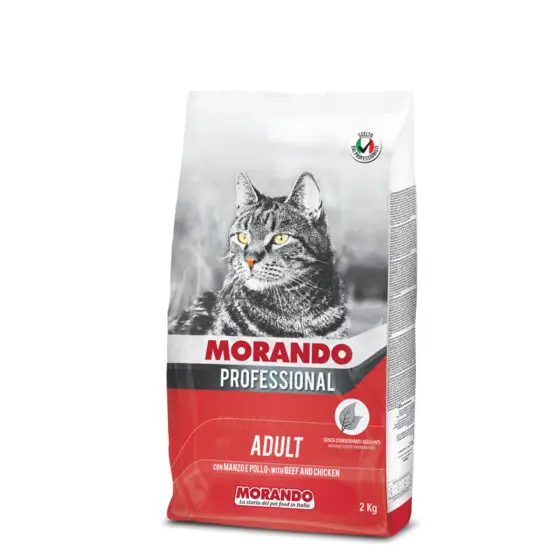 MORANDO сухой корм для кошек Morando Professional Gatto Adult MANZO/POLL0 (говядина с курицей) 2кг