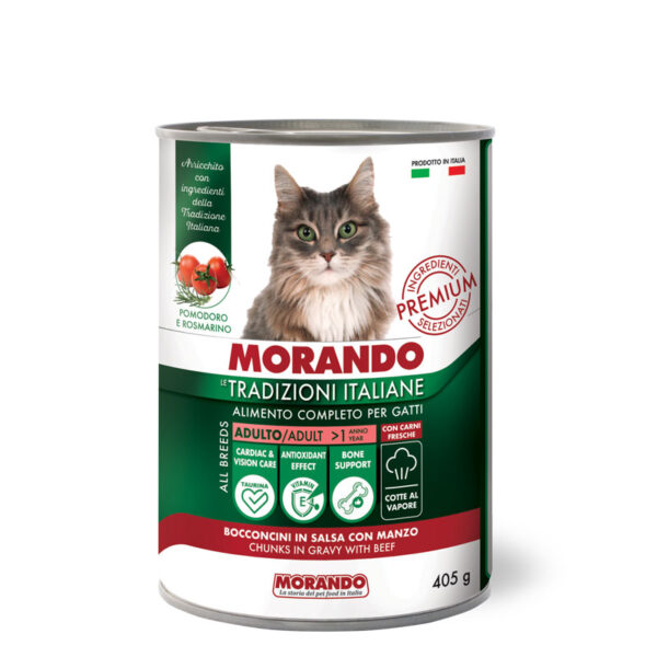 Влажный корм для кошек MORANDO Tradizioni Italiane salsa con Manzo (говядина) 405g