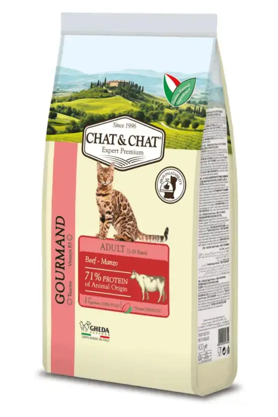 GHEDA сухой корм для кошек Chat&Chat Expert ADULT Beef (говядина)14kg